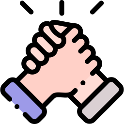 clasped handshake